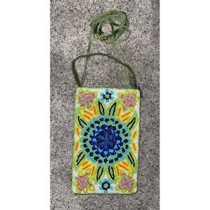 Bamboo Trading Company Beaded "Club Bag" Wristlet/Crossbody Purse